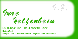 imre helfenbein business card